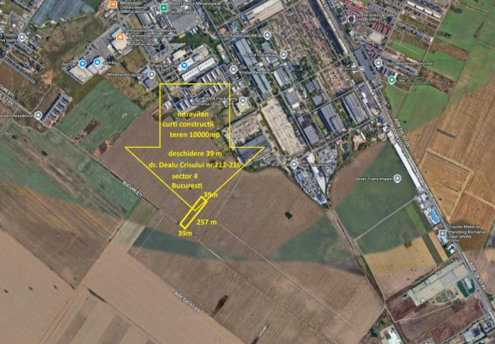 Teren Intravilan Construibil 10000 mp sector 4 Berceni București